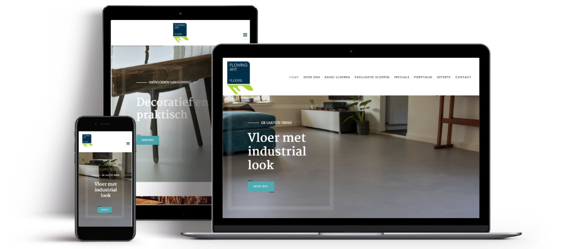 Responsive website van Flowing Art Floors